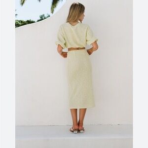 Sabo Australia West Citrus Midi Skirt and Crop Top Set